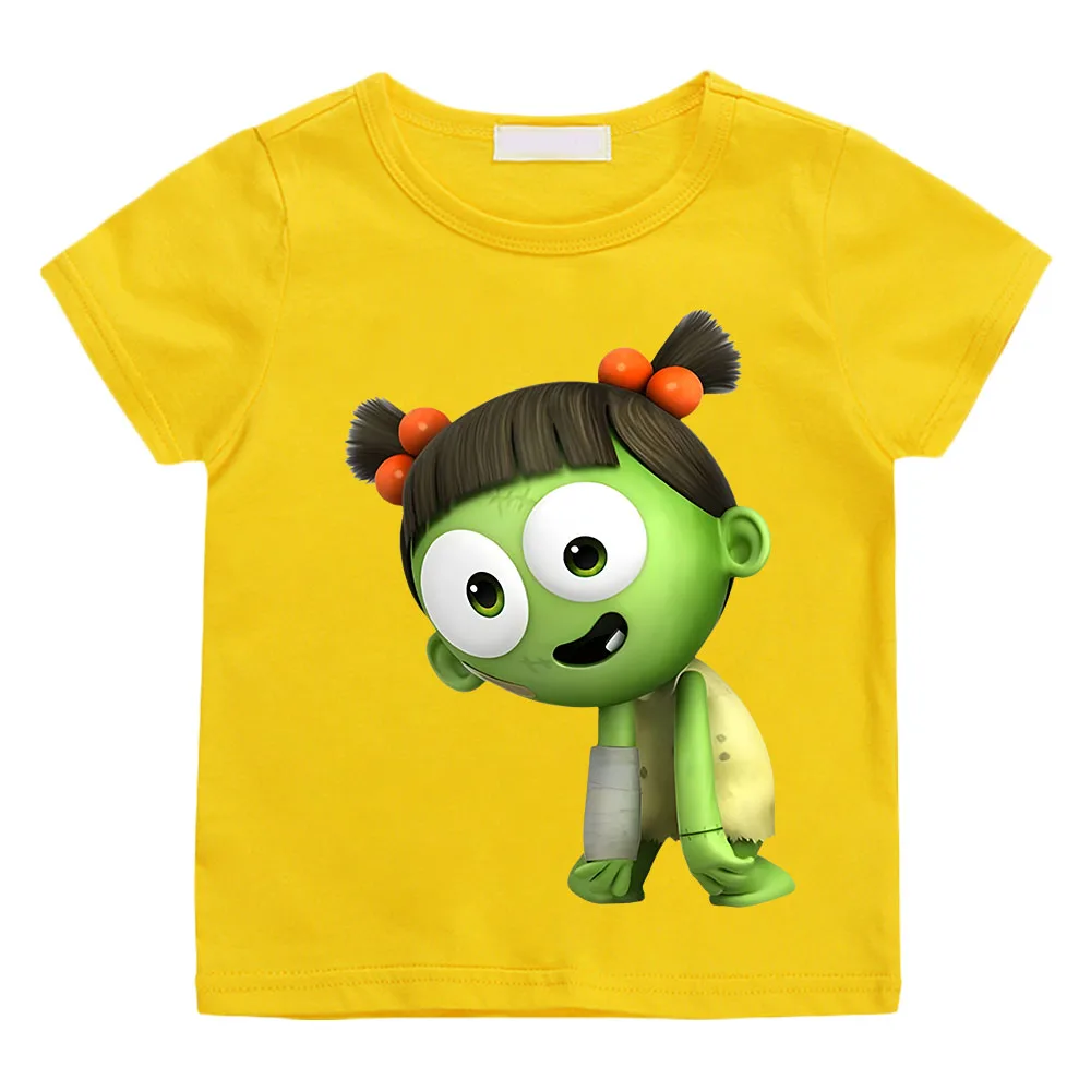 Spookiz Cartoon Children's Tshirt Funny Character Print Boys T-Shirt Kawaii Girls Anime Short Sleeve T Shirt Fashion Kid Clothes