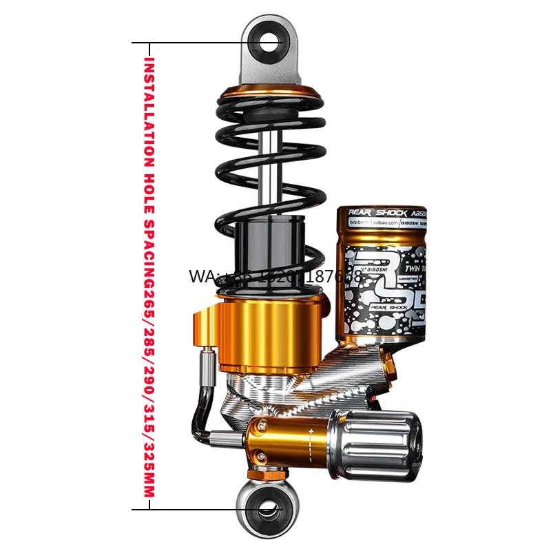 

Rs5MAX High-quality Rear Shock Absorber Installation Hole Spacing of 265/290/315/325mm Is Suitable for General Motorcycles