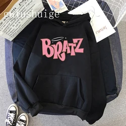 Sweat à capuche Bratz pour hommes et femmes, sweat à capuche Hip Hop, streetwear à manches longues, vêtements confortables, Y2K, années 90