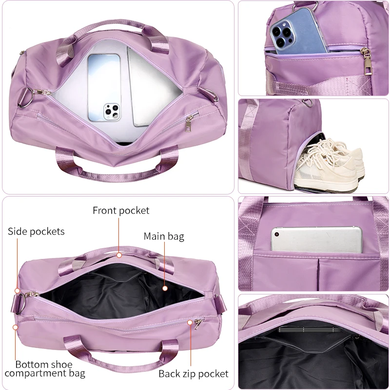 

Новая женская сумка для фитнеса, многофункциональная спортивная водонепроницаемая дорожная сумка для сухого и влажного разделения, сумка для йоги, дорожная сумка большой вместительности