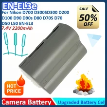 2200mAh 7.4V EN-EL3e ENEL3e EN-EL3 EN EL3 EL3a Camera Battery+ Charger For Nikon D700 D300S D300 D200 D100 D90 D80 D70S D70 D90s