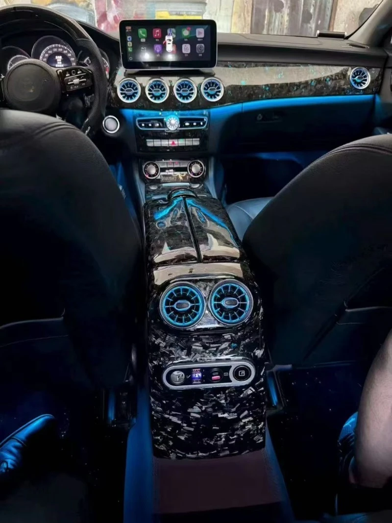 Accessories Interior Turbine Vent Panel Overlay for  CLS W218 Cls300 2012-2017  Interior Center Console