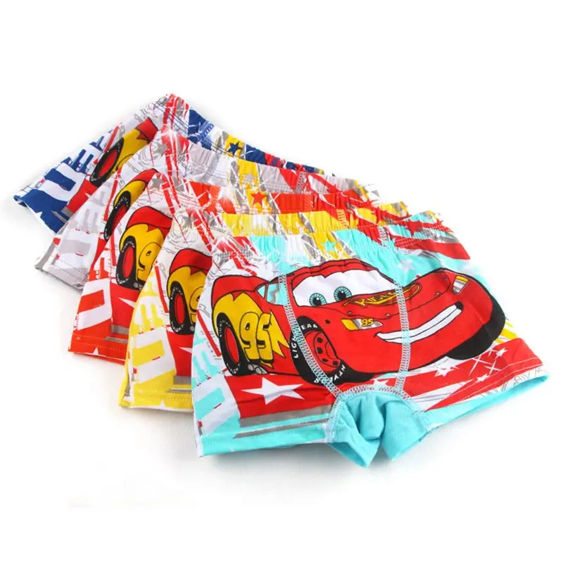 McQueen Anime Cartoon Pure Cotton Boys Underwear Soft and Comfortable Boxer Boxer Briefs 5 Pack Creative Peripheral Wholesale