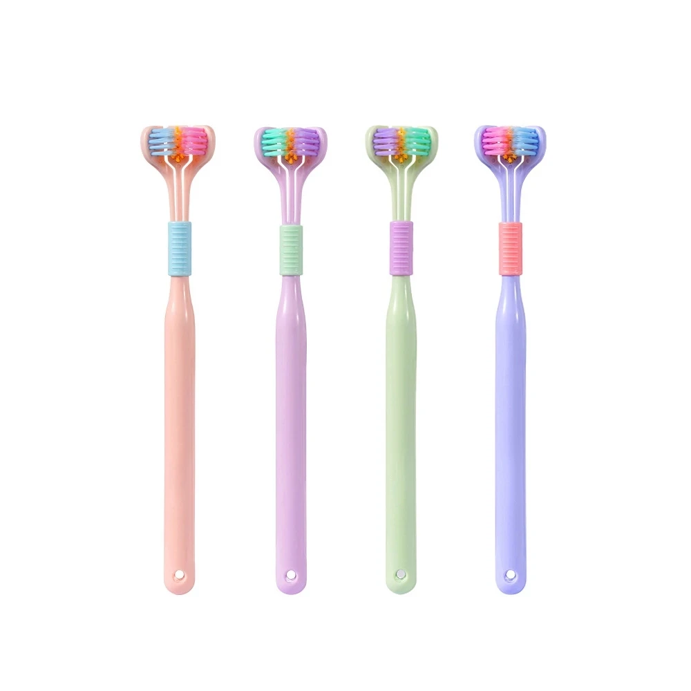 

360°Three-sided Soft Bristle Toothbrush,Oral Care Safety Toothbrush,Teeth Deep Cleaning,Portable Travel Dental Oral Care