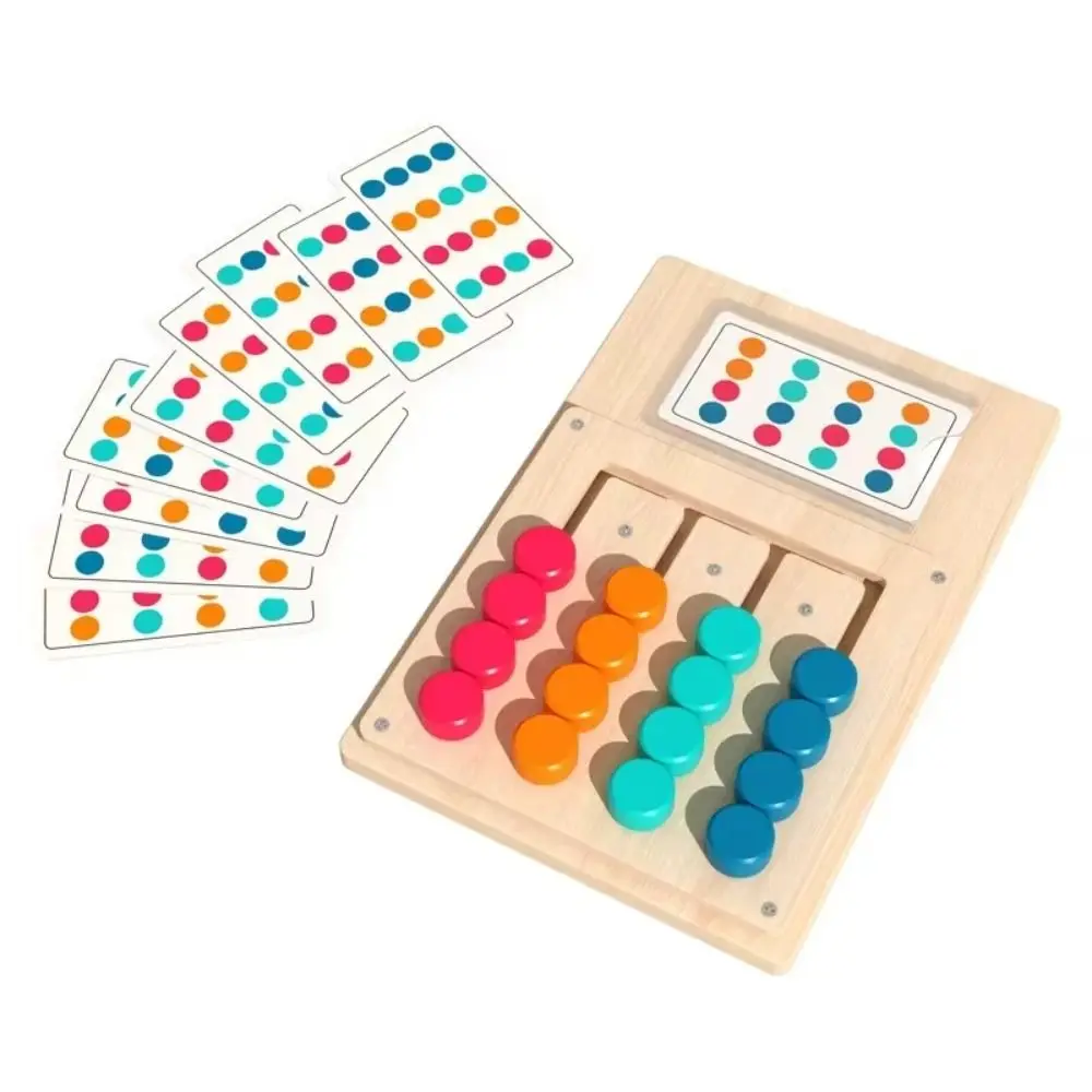 Brain Logic Colors Matching Game Hand-eye Coordination Early Educational Thinking Develop Toys Training Enlightenment Wooden