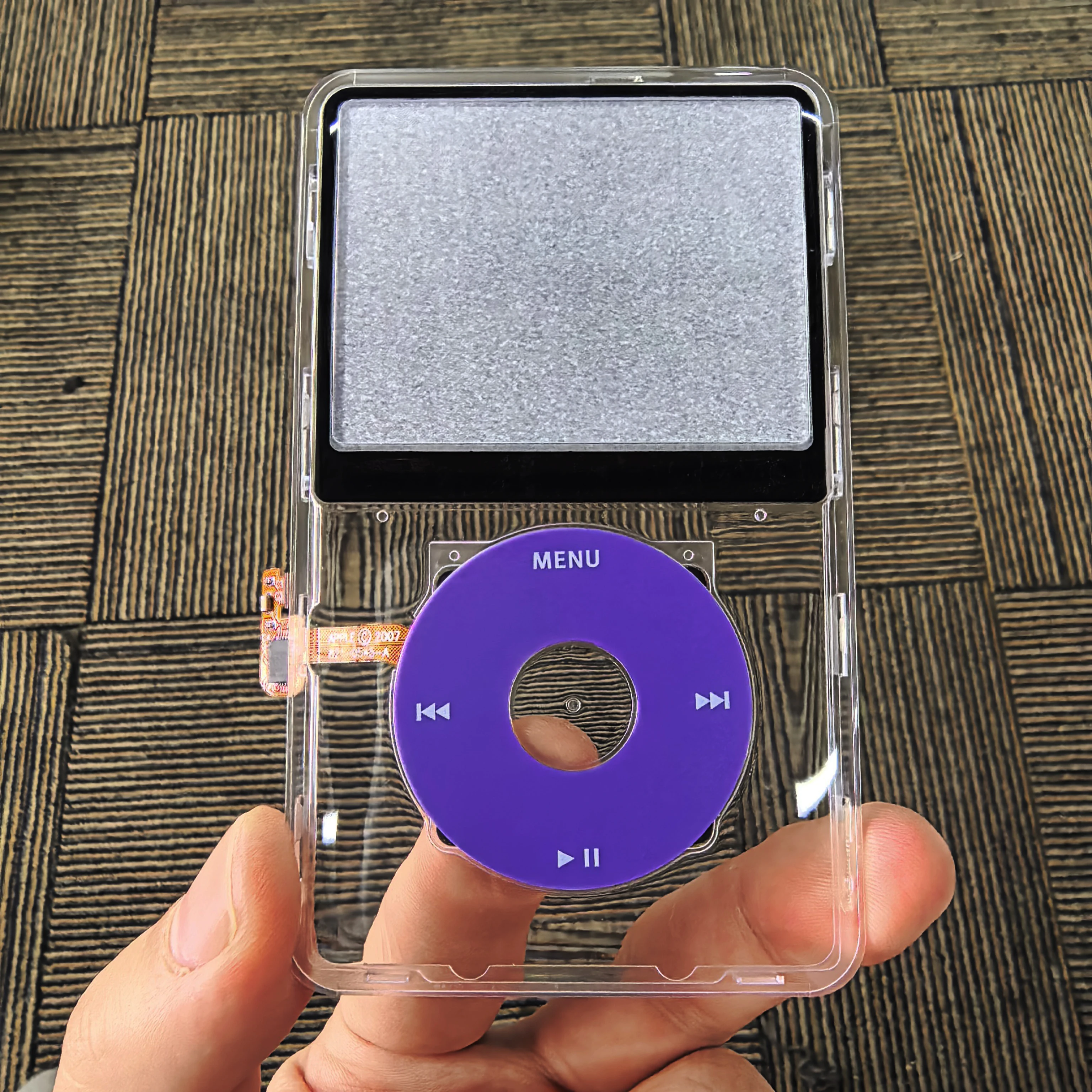Clear Faceplate Transparent Front Housing Case with Clickwheel Flex Button Kit For iPod Classic 6th 7th Gen 80GB 120GB 160GB image 3