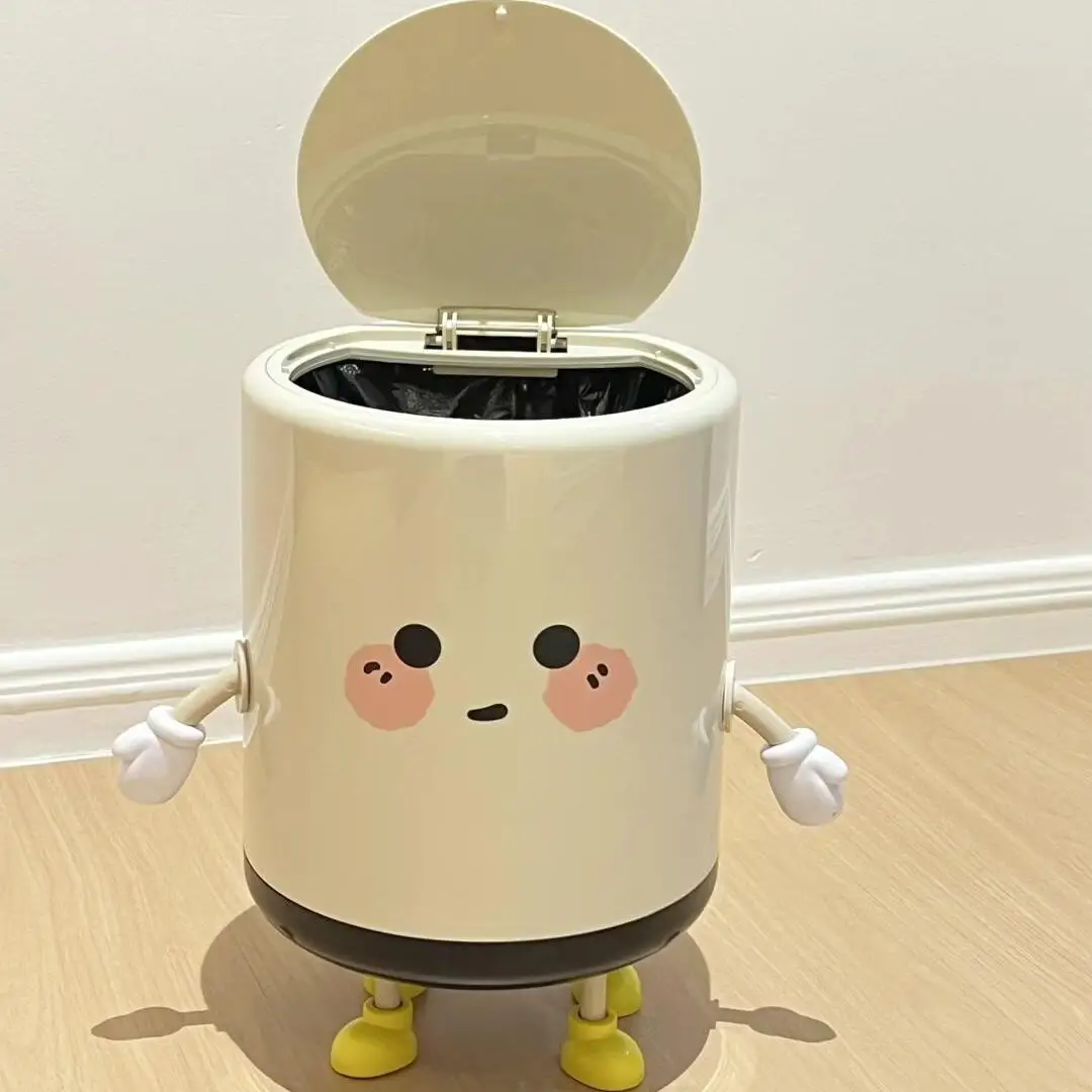 

Большой цветной контейнер Capaci Cr для спальни и гостиной с крышкой, бытовой мусорный бак, милый креативный мусорный бак...