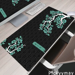 Sakura Locking Edge Mouse Mats Large Natural Rubber Mouse Pad Green Mousepads Gamer Mousepad Office Table Carpet Desk Pads