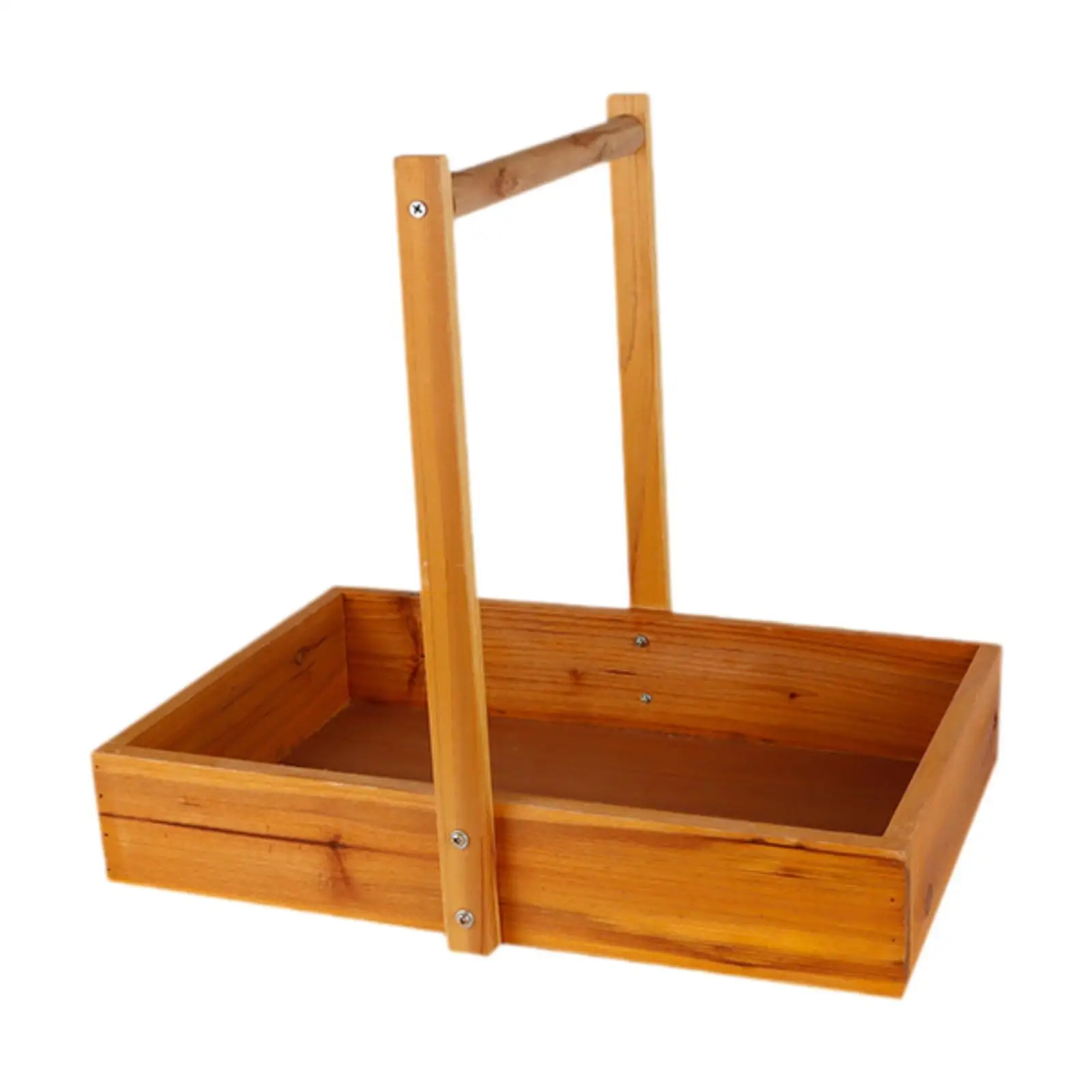 Wooden Carry Basket with Handle Labs Storage Bin for Experiment Tools