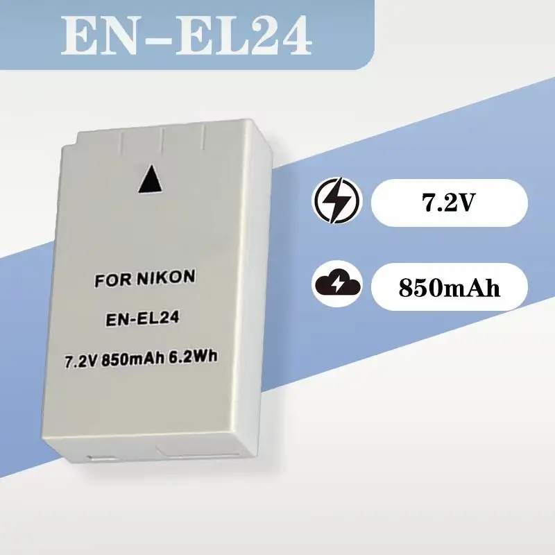 

EN-EL24 Battery 7.2V 850mAh Replacement for Nikon J1 J2 J5 1J5 Mirrorless Camera Lithium Battery