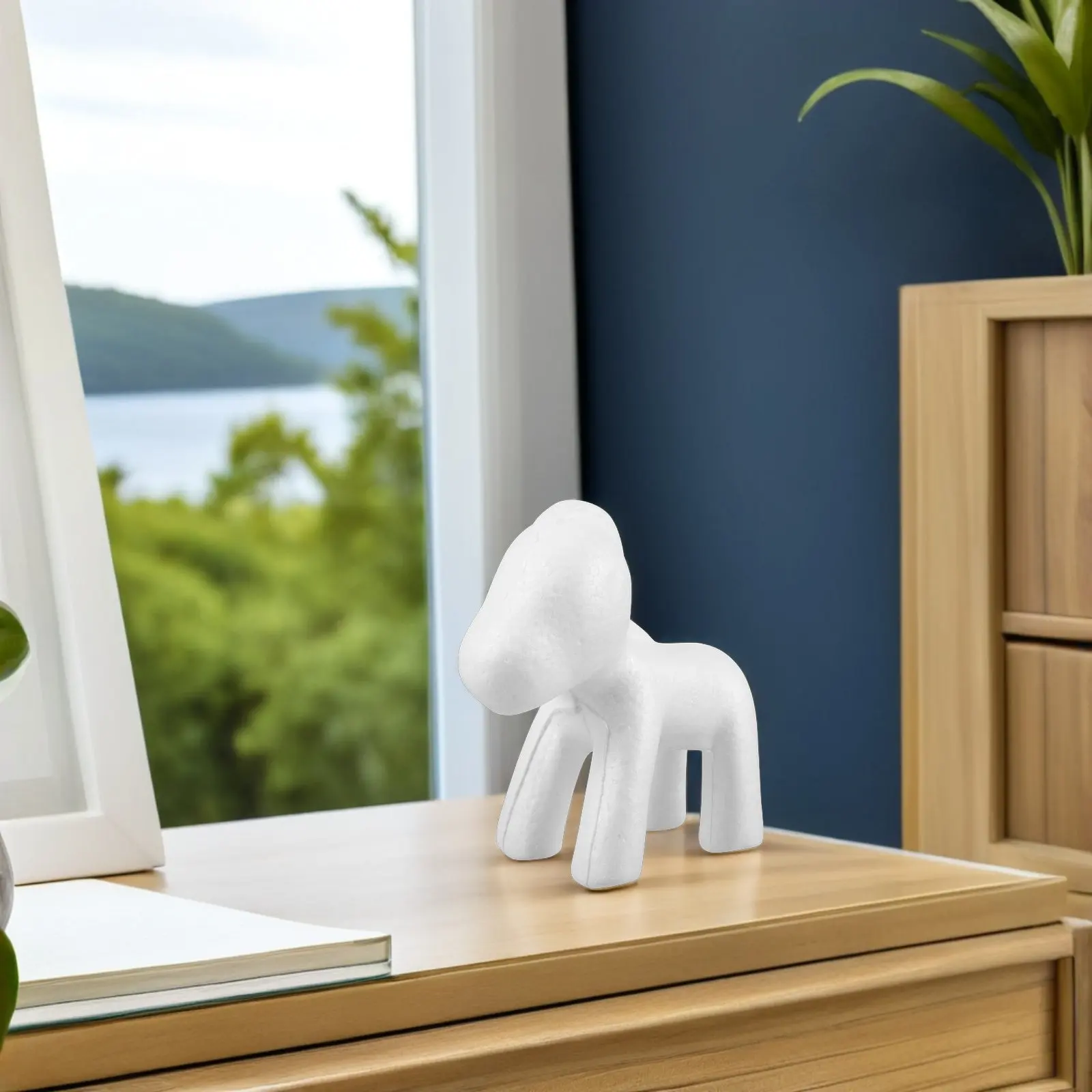 

2Pcs White Foam Unicorn Mold Blank Polystyrene Animal Shape for DIY Flower Arrangement Base Party Wedding Decor Craft Sculpture