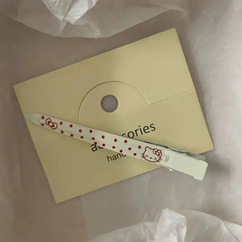 Bonito olá kitty uma palavra grampo de cabelo bonito dos desenhos animados gato headwear menina fofo franja clipe lateral sombra de cabelo artefato atacado