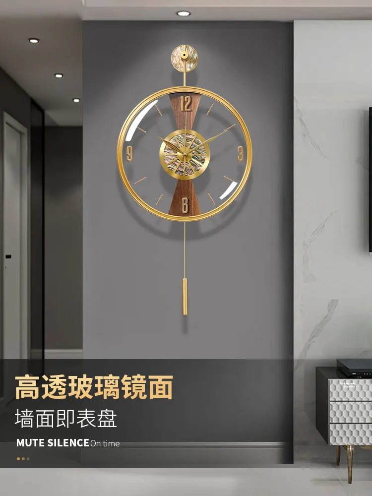 

Modern light luxury creative wall clock living room home 2022 new simple Internet celebrity clock atmospheric decoration