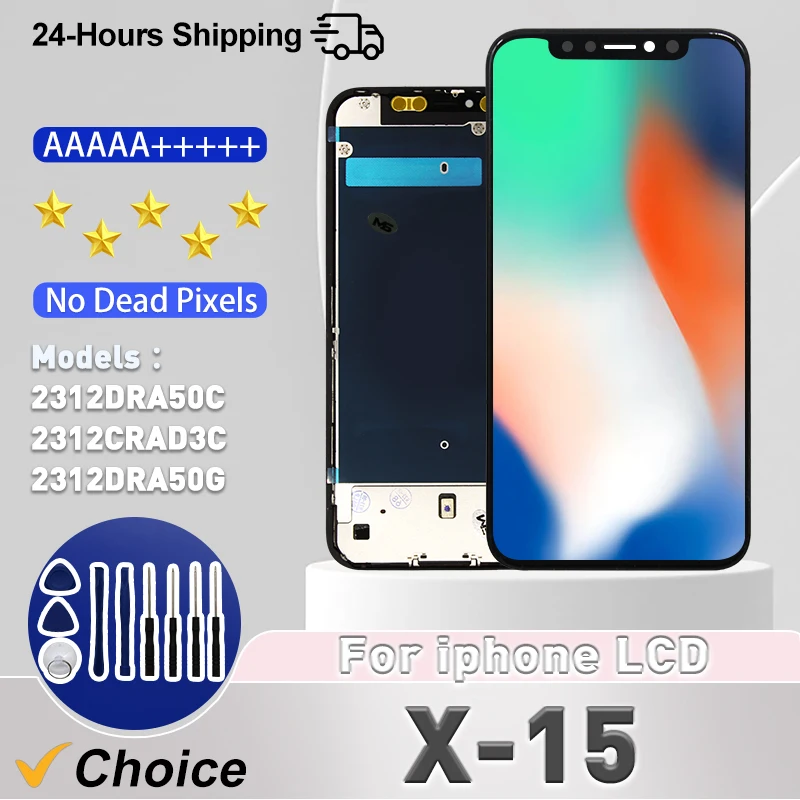 AAA+ OLED For iPhone X XR XS MAX Display 3D Touch Screen Digitizer For 11 Pro 12 Mini 13 Pro Max 14 Plus 15 LCD Replacement Part