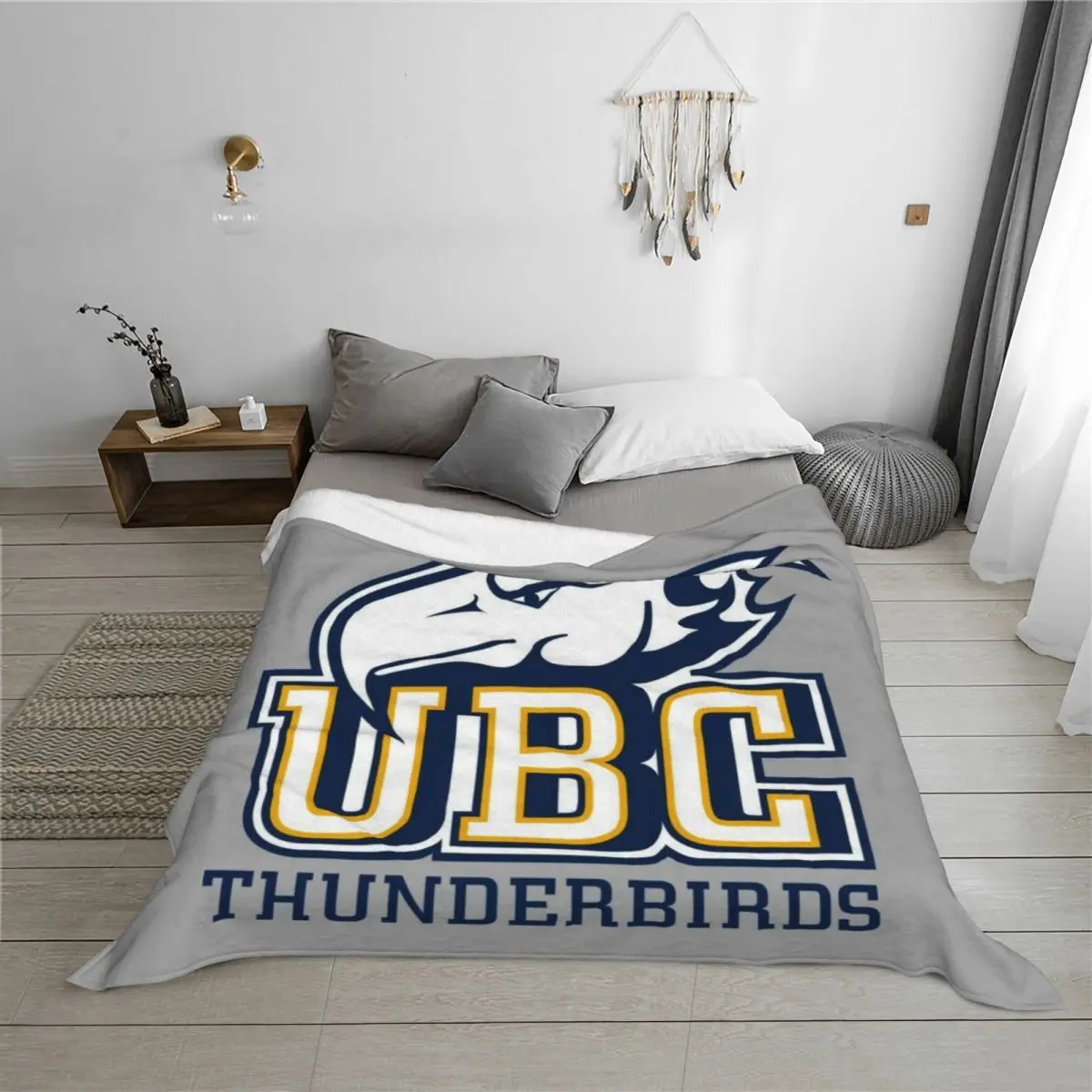 UBC (Thunderbirds) Logo3 رمي بطانية شعر فاخرة St Thermals للسفر بطانيات عتيقة