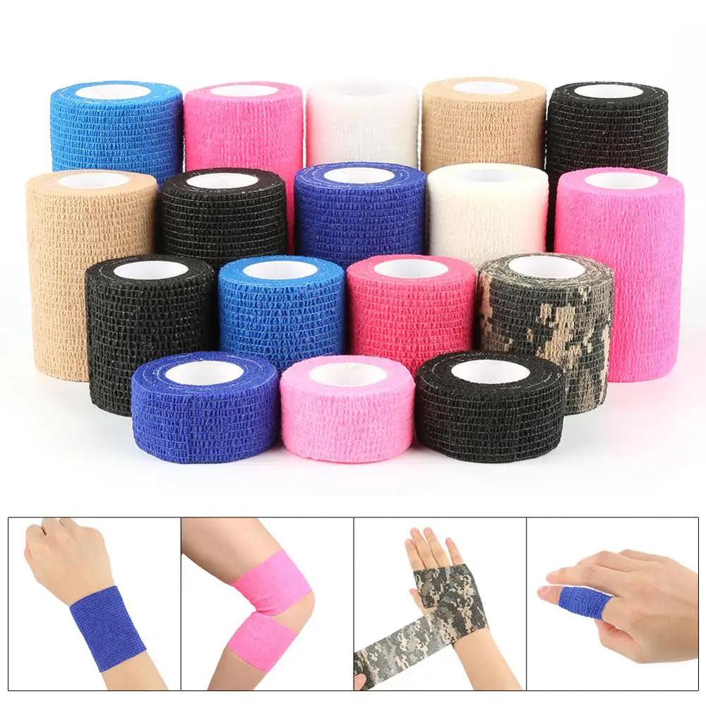 Colorful Sport Self Adhesive Elastic Bandage Wrap 4.5m Elastoplast For Knee Support Pads Finger Ankle Palm Shoulder