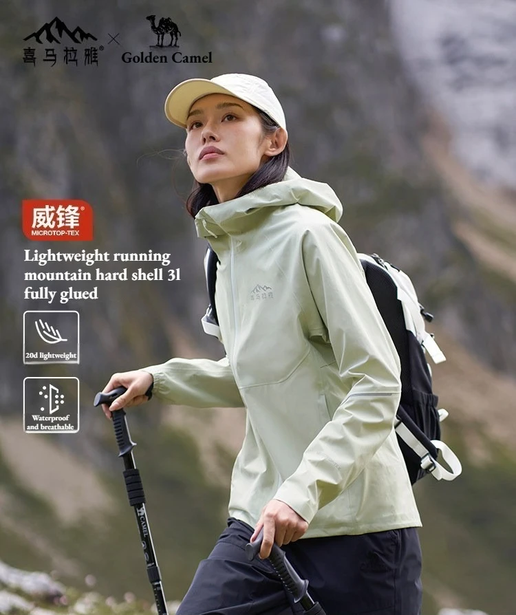 Golden Camel Himalaya Men's Hard Shell Jacket Professional Rainstorm Proof Hiking Hooded Coats Outdoor Climbing Trekking Jackets