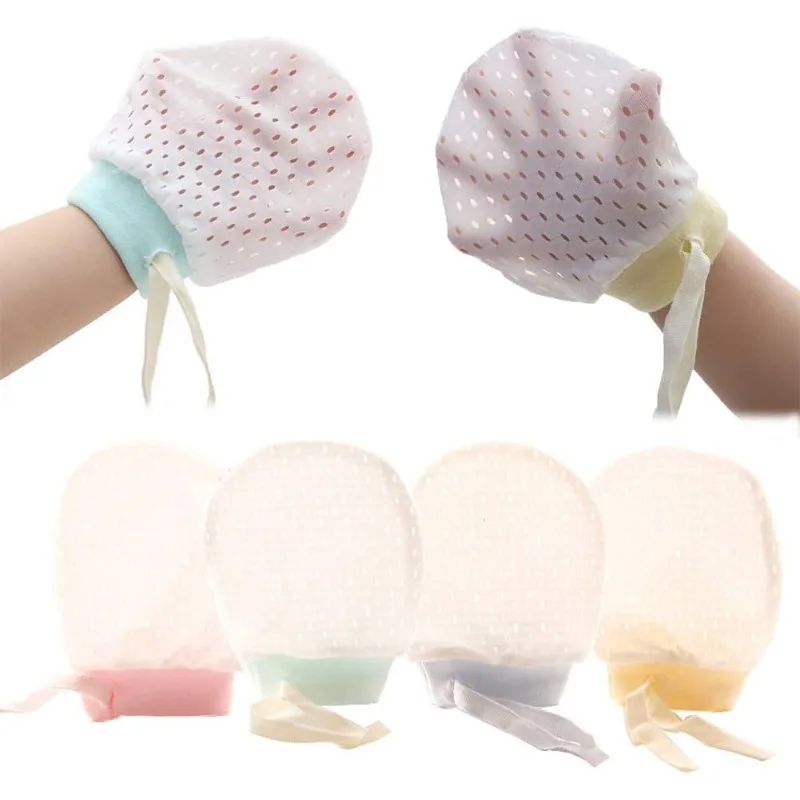 8 pairs For Babies Newborn Toddler Summer Thin Breathable No Scratch Mittens Baby Boy Girl Hand Mittens Anti Scratch Mesh Gloves