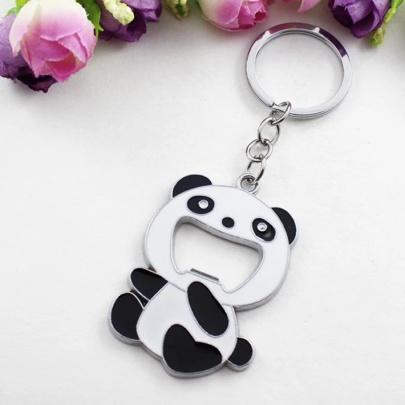 

Keychain New Fashion Panda Key Mini Metal Animal Shape Beer Bottle Opener Key Chain