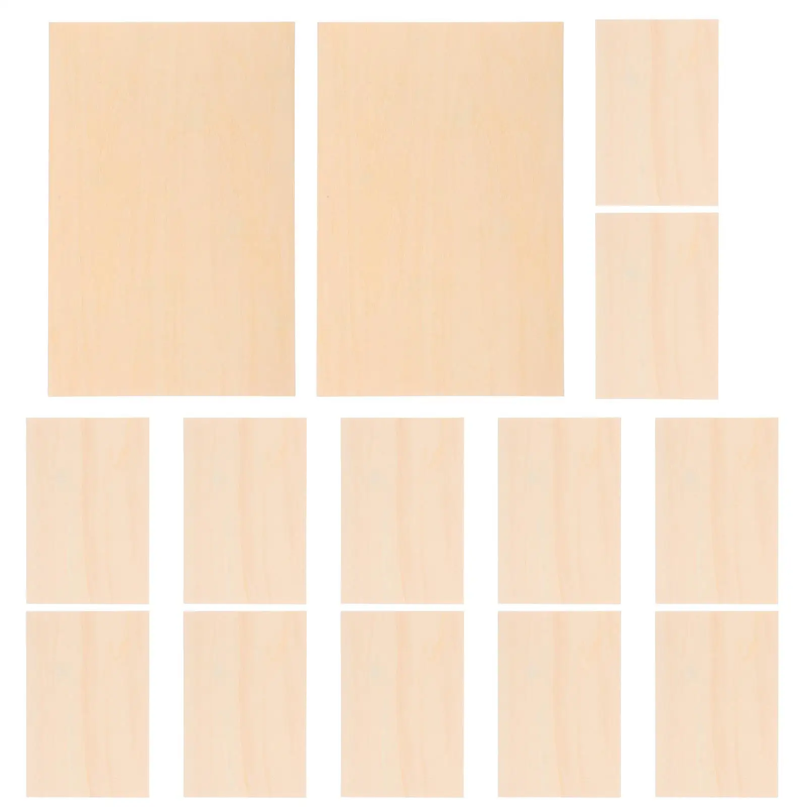 14 قطعة 100x150x3 مللي متر 200x300x3 مللي متر متعدد الطبقات الزيزفون الخشب الرقائقي الحرفية لوحات رقيقة صفائح الخشب شقة عالية للمشاريع