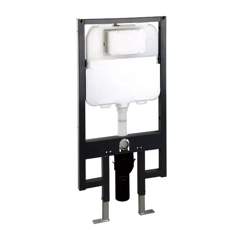 Concealed Wall Hung Toilet Cistern HDPE Tank 80mm Thickness With Metal Frame Flush Drain Pipe Kit Hidden Water Reservoir