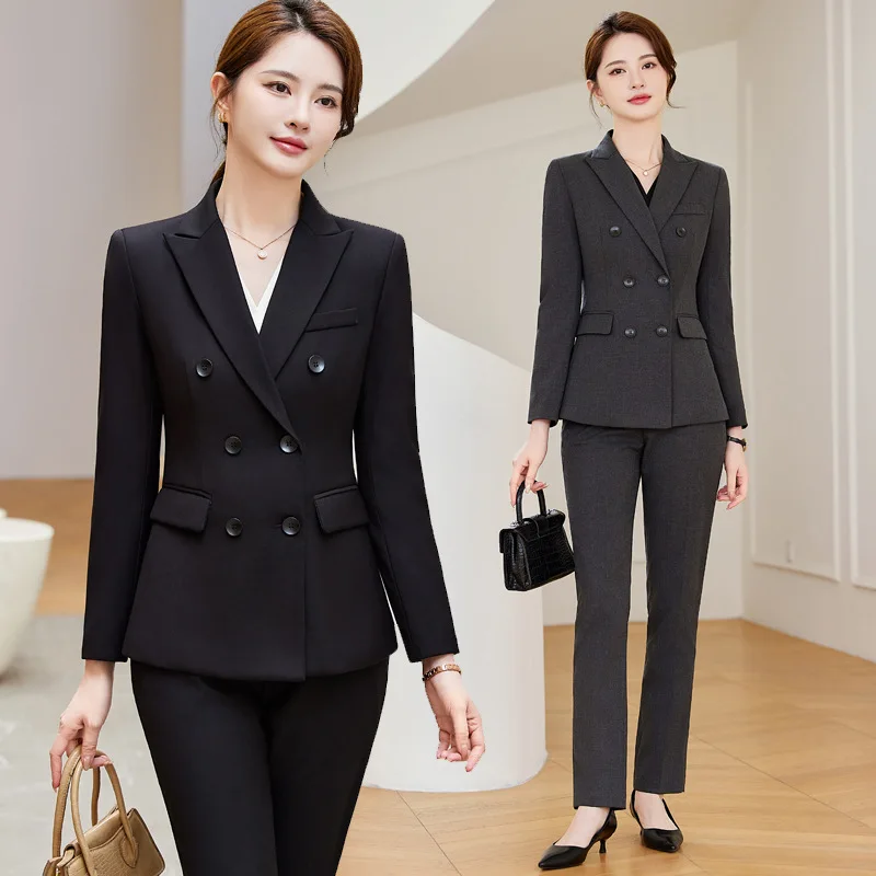 Senior Gray Suit Women's Spring and Autumn New High-End and Fashionable Temperament Goddess Style Temperament Commute Work Cloth