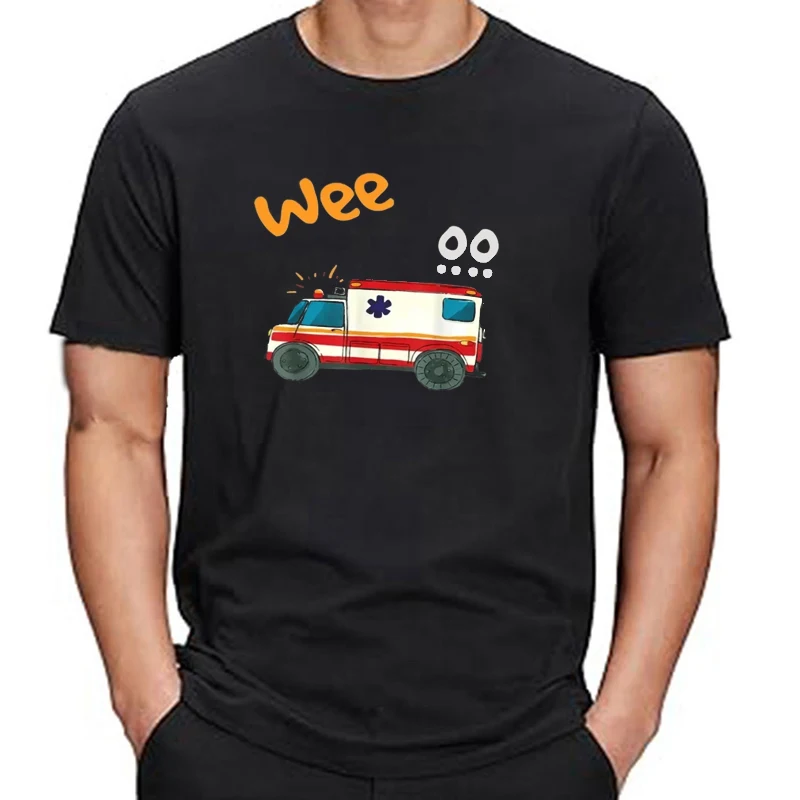 T-shirt à manches courtes Wee Woo, Ambulance EMT, Player Responders Medic T Shirts, Funny Graphic Streetwear, Birthday