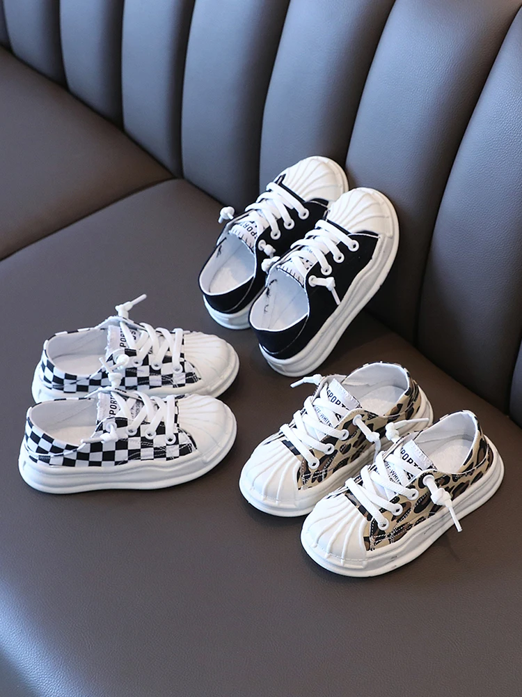 

Canvas Shoes Girls 2022 Spring And Autumn New Children's Set Foot One Pedal Casual Sports Shoes Boys Breathable Shoes