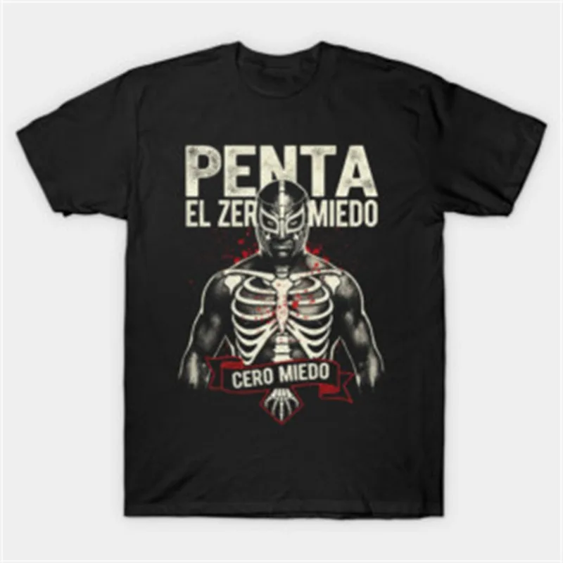 Penta El Zero Miedo Merch  Tee T-shirt Merch Men Short Sleeve Tee Unisex Tops Clothes Causal Female Y2K Tops