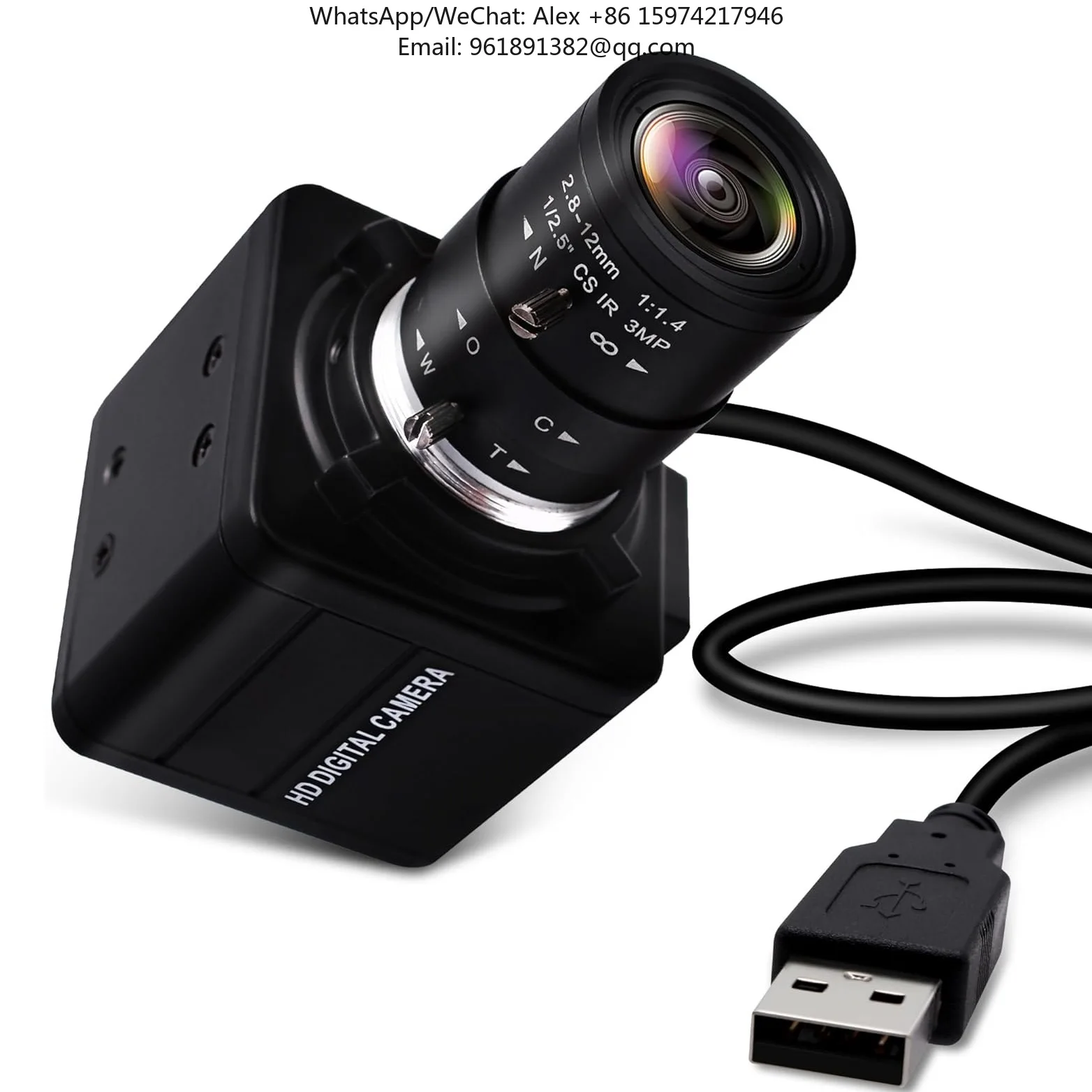 

ELP 4K USB Camera CS 2.8-12mm Lens Manual 4X Zoom 3840X2160 30fps Security Webcam For Zoom Teleconference, Streaming, Recording