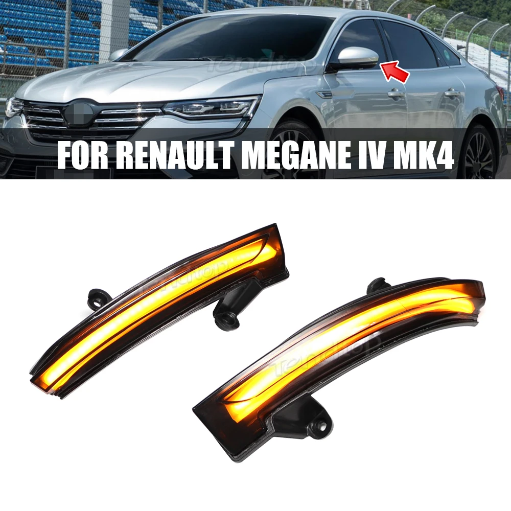 Scroll Dynamic Turn Signal Mirrors Lamp LED Sequential Blinker Light For Renault Megane IV MK4 Talisman Clio V 5 Lutecia