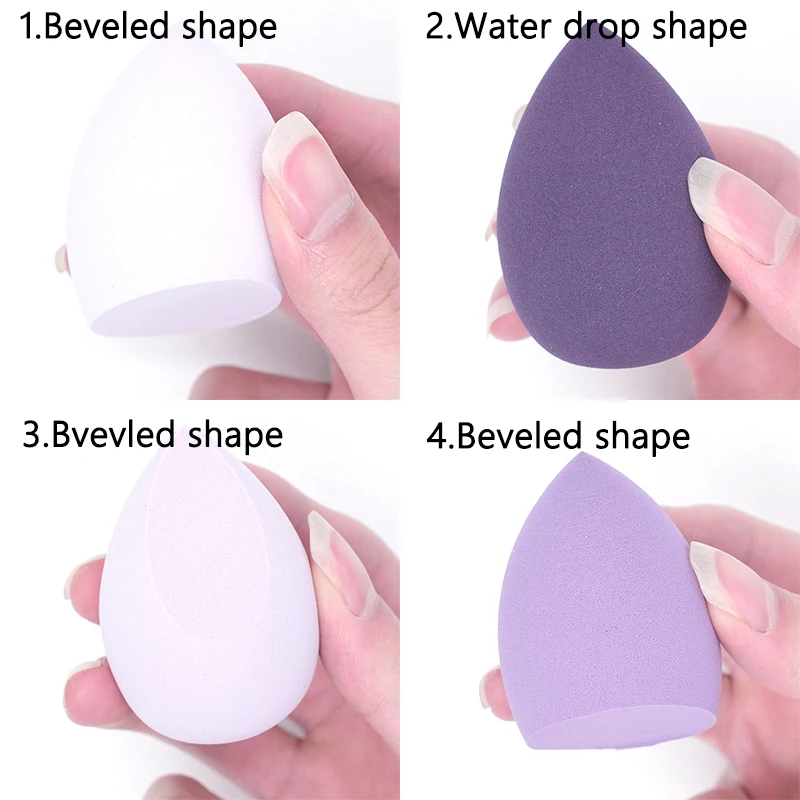 4 Teil/beutel Make-Up Schwamm Pulver Puff Trockenen und Nassen Kombiniert Schönheit Kosmetische Ball Foundation Powder Puff Bevel Cut Machen Up schwamm Werkzeug