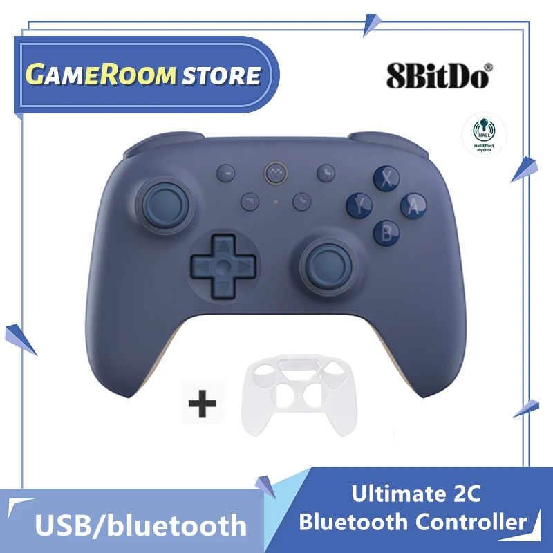 وحدة تحكم لاسلكية 8BitDo Ultimate 2C تعمل بالبلوتوث مع اهتزاز عصا التحكم بتأثير القاعة لنينتندو سويتش، OLED، Lite