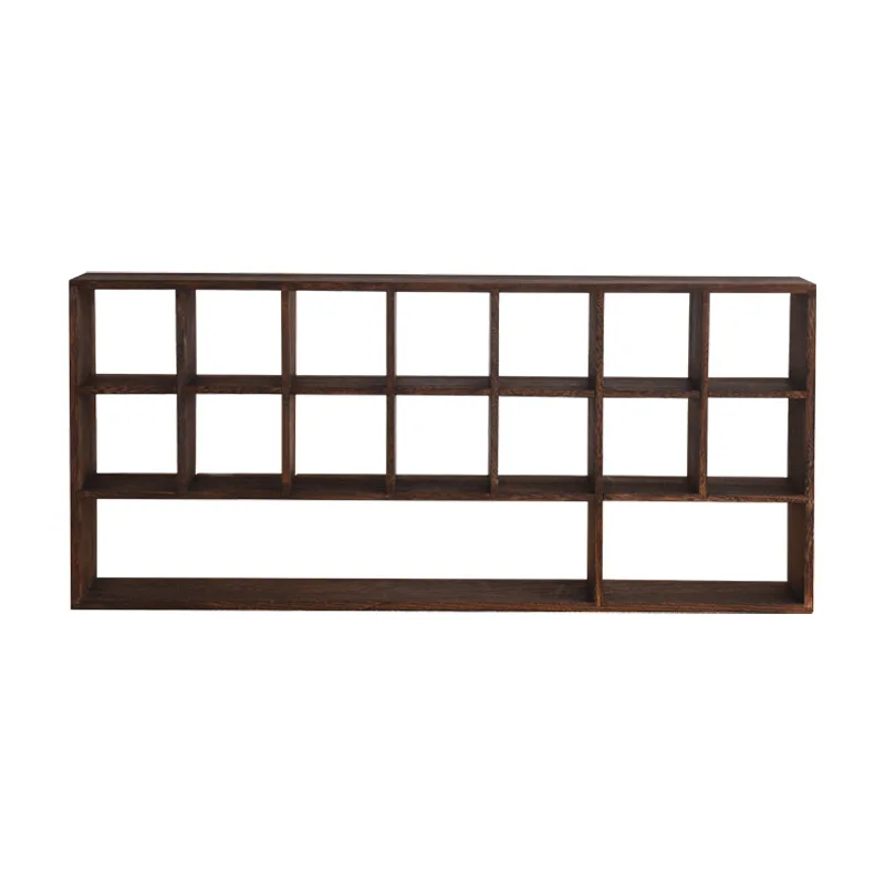 Solid wood wall-mounted ornament rack, teapot, tea cup shelf, multi-functional combination, Duobao Ge Bogu rack.