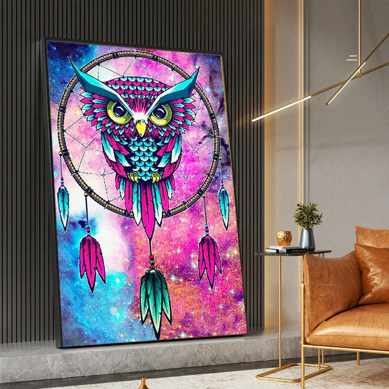 5D DIY full square diamond painting dream wind chime dream catcher home decoration rhinestone embroidery mosaic art picture kit