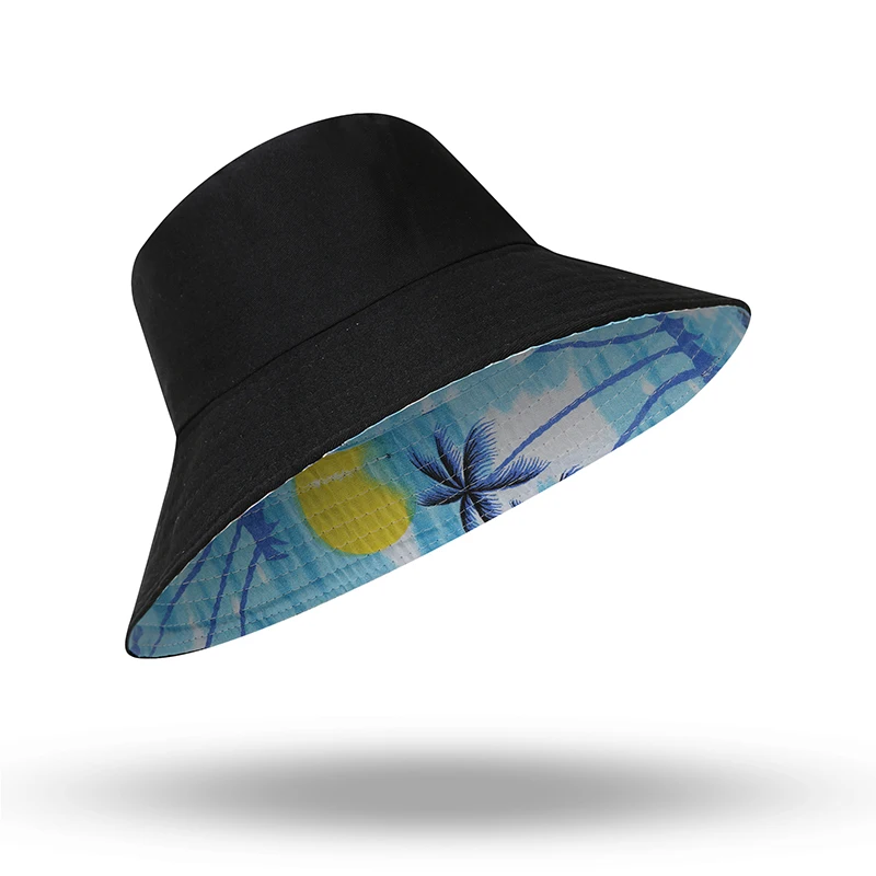 Custom Logo Pattern Unisex Cotton Bucket Hats Women Summer Sunscreen Panama Men Sunbonnet Fedoras Outdoor Fisherman Hat