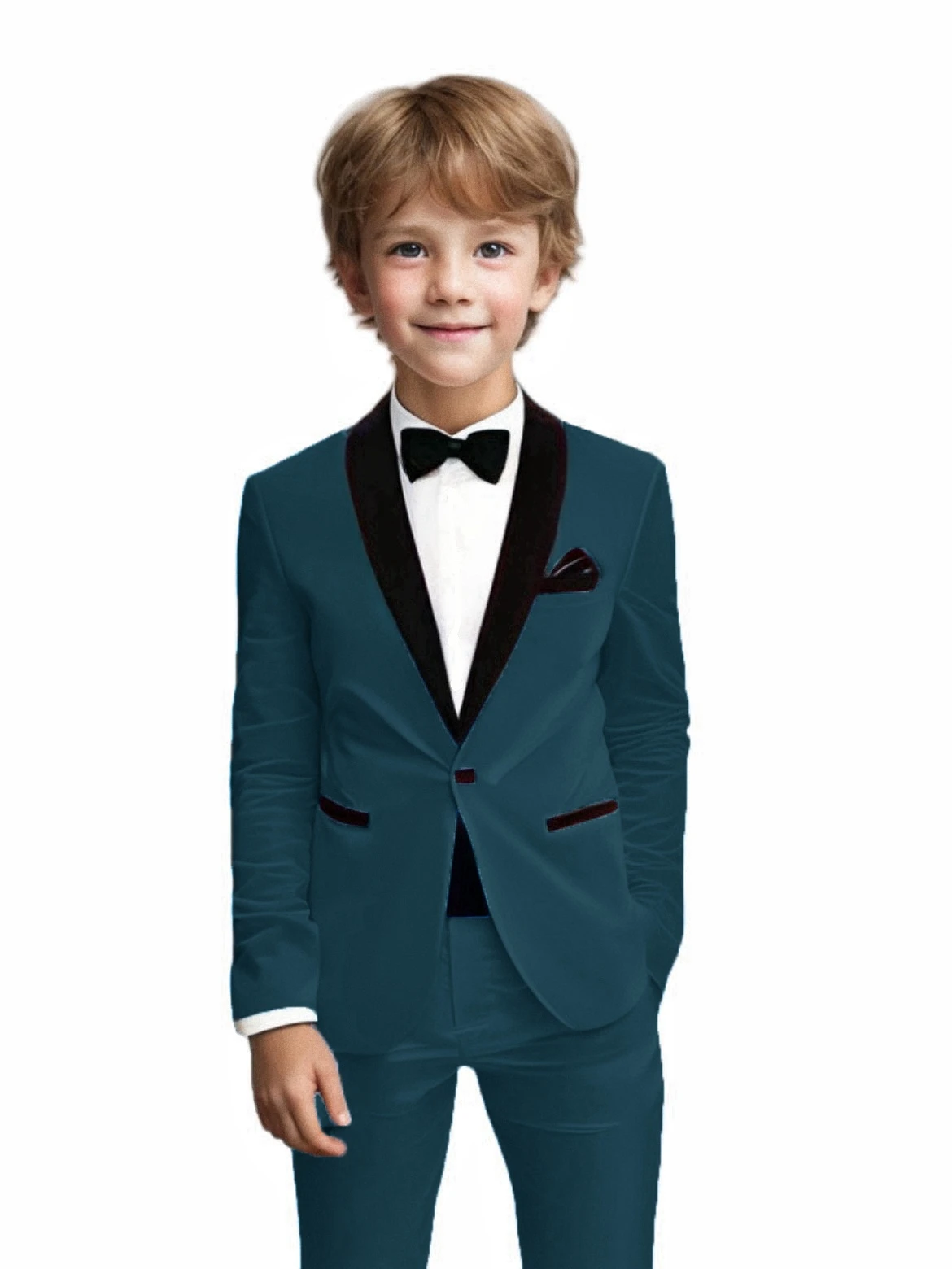 Cocok untuk Anak-anak Upacara Pernikahan Pertunjukan Piano Hadiah Ulang Tahun Set Pakaian 3 Potong Set Pakaian Paskah Anak Laki-laki Blazer Pesta Gereja