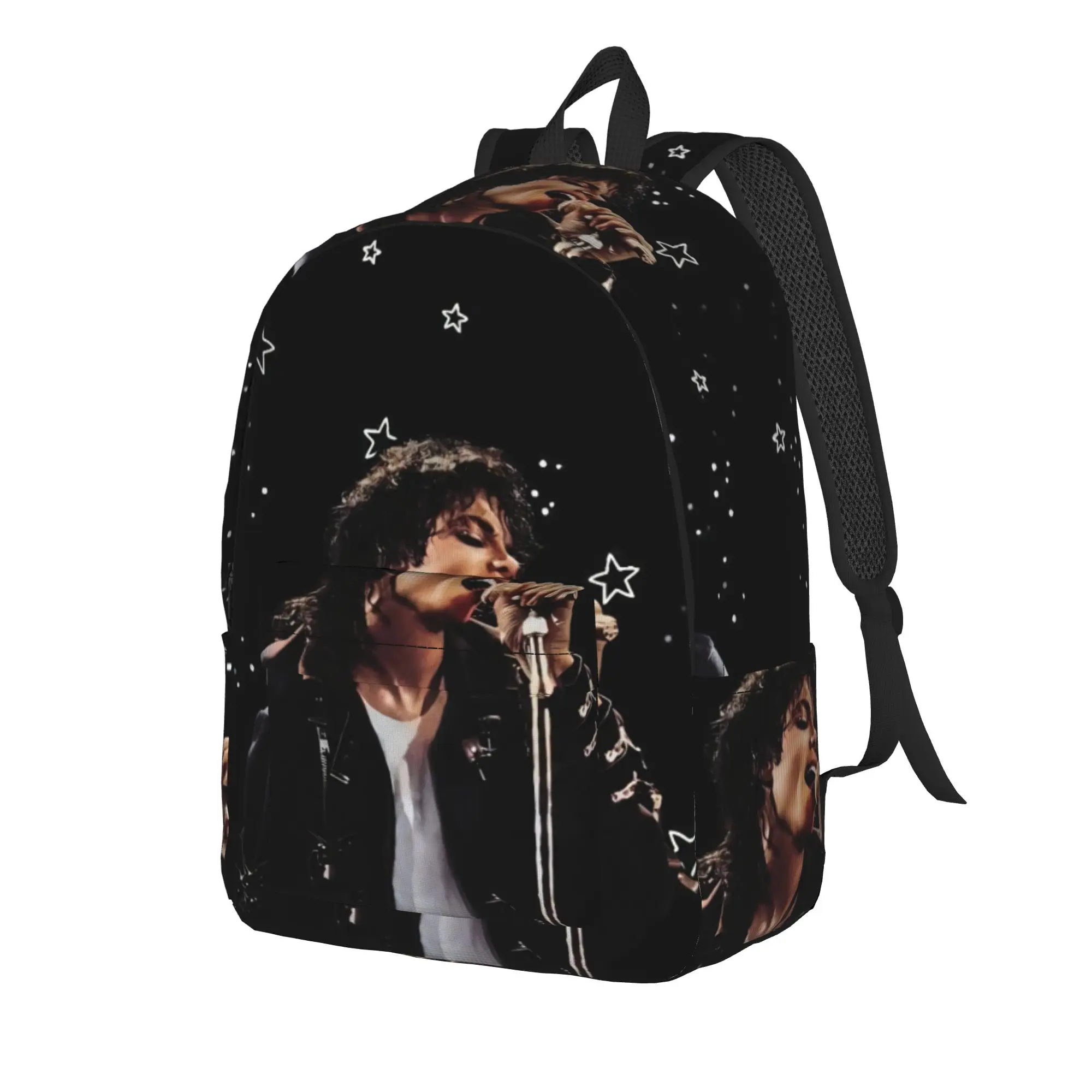 Michaels Jacksons Backpack for Men Women Fashion High School Work Daypack  College Canvas Bags Gift