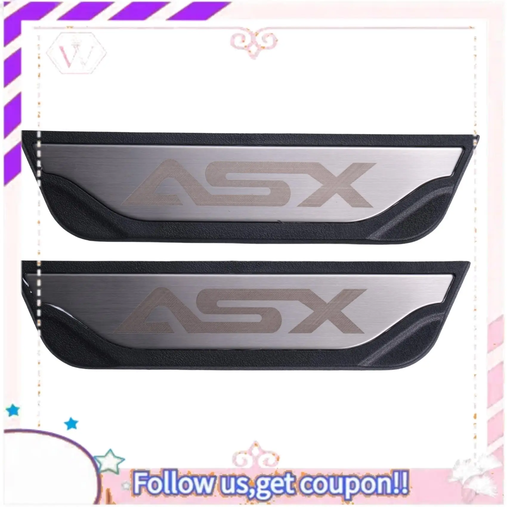 

A76T-For Mitsubishi Asx Auto Accessories 2010 2019 Door Sill Protector Scuff Plate