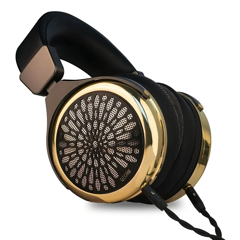 

QIGOM Demon Saint 110 мм плоские ортодинамические проводные наушники HIFI со сменным кабелем OFC 3,5 мм 4,4 мм