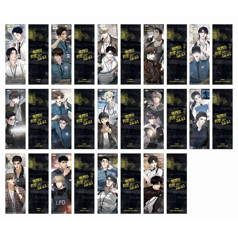 7-18PCS Korean Webtoon 4-Panel Bookmark Set Cute Anime Character Bookmarks for Manhwa Fans Gift Idea