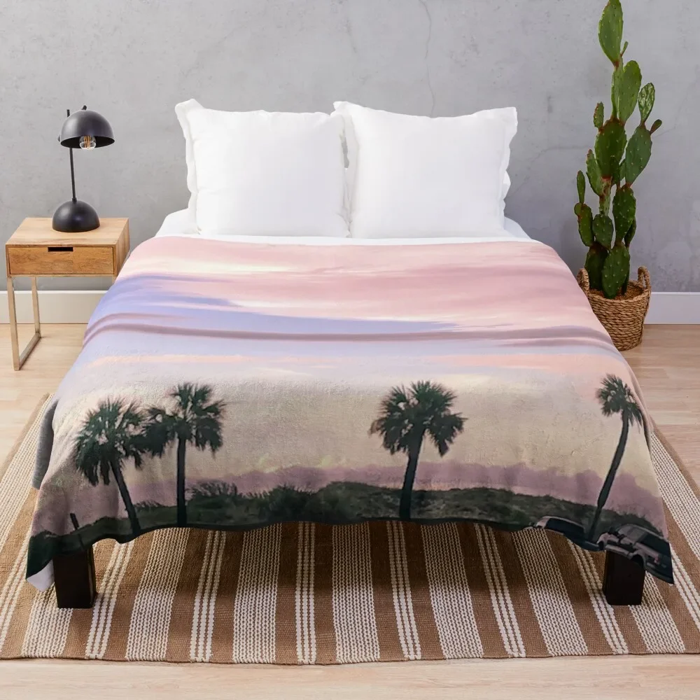 

Pink Sky Throw Blanket No Pilling Soft Warm Blanket for Bed