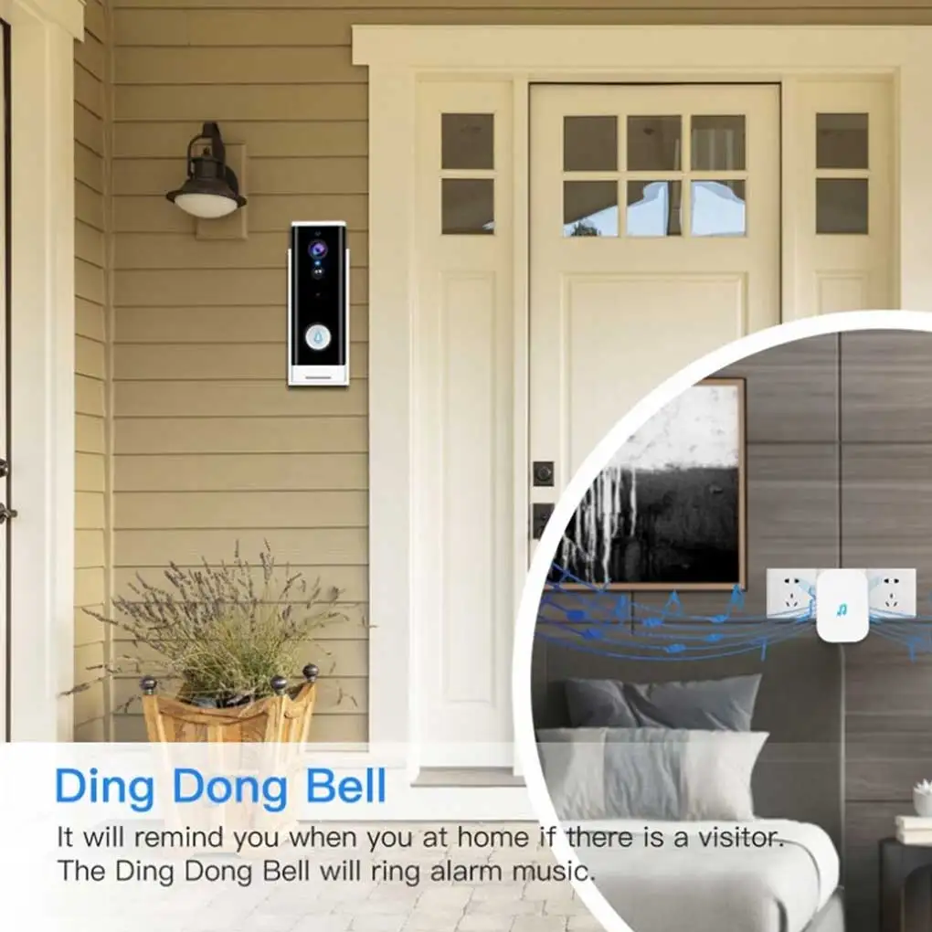 Doorbell with Speaker Motions Detection PIR Sensor Visible Video Intercom Voice Talk Door Bell Ring Company Factory