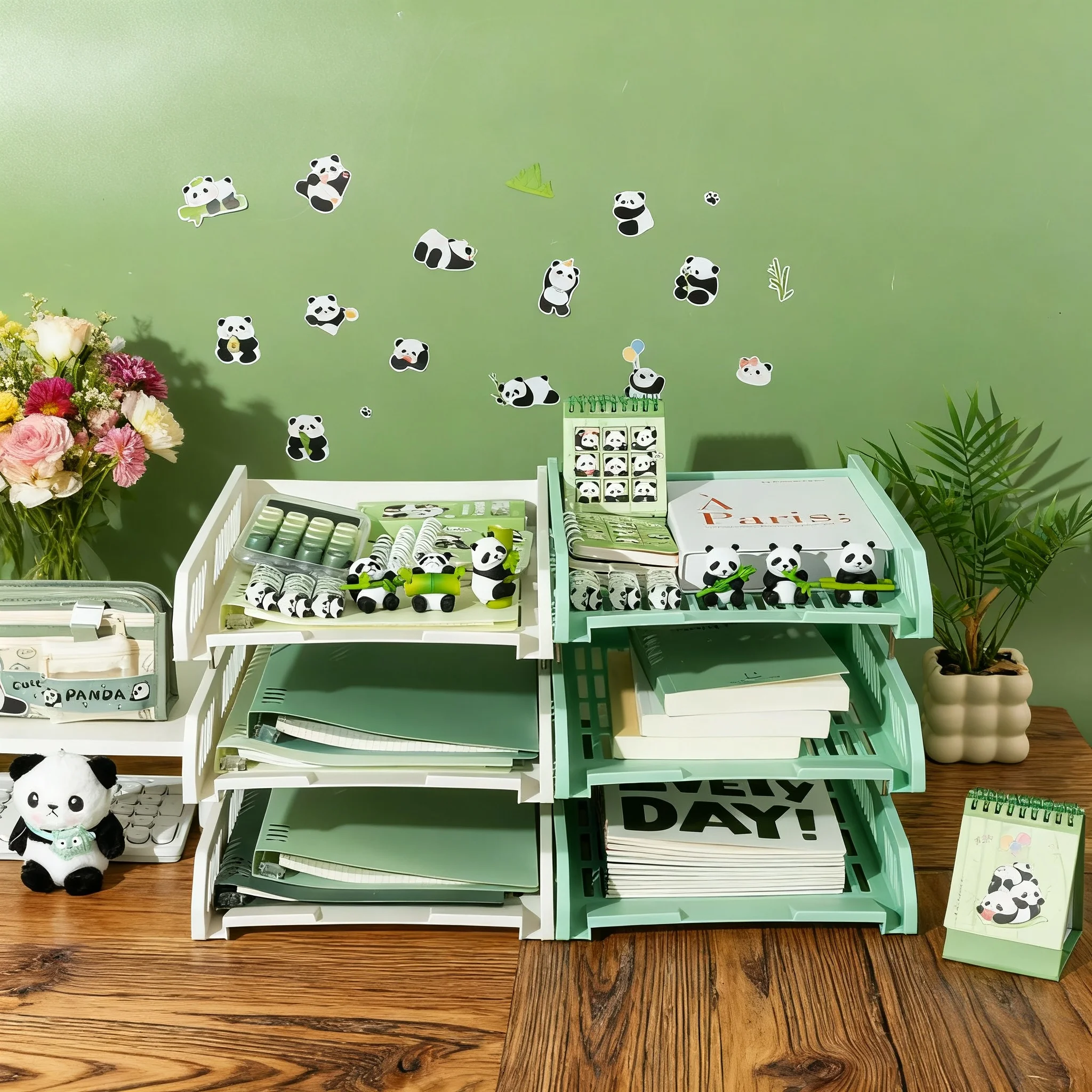 Three-Layer File Rack, Folder Storage Rack, Bookshelf, Simple Desktop File Rack, Multi-Layer File Holder, File Box, File Tray