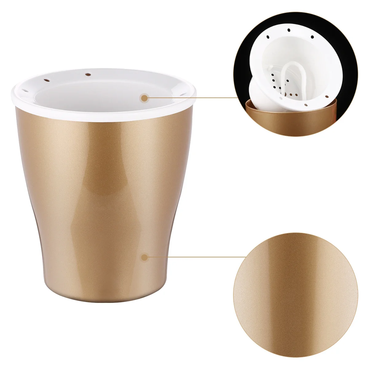 

2pcs Self Watering Flowerpot With Cotton Rope Large Plastic Planter For Succulents Cacti Herbs Indoor Outdoor Plants Durable