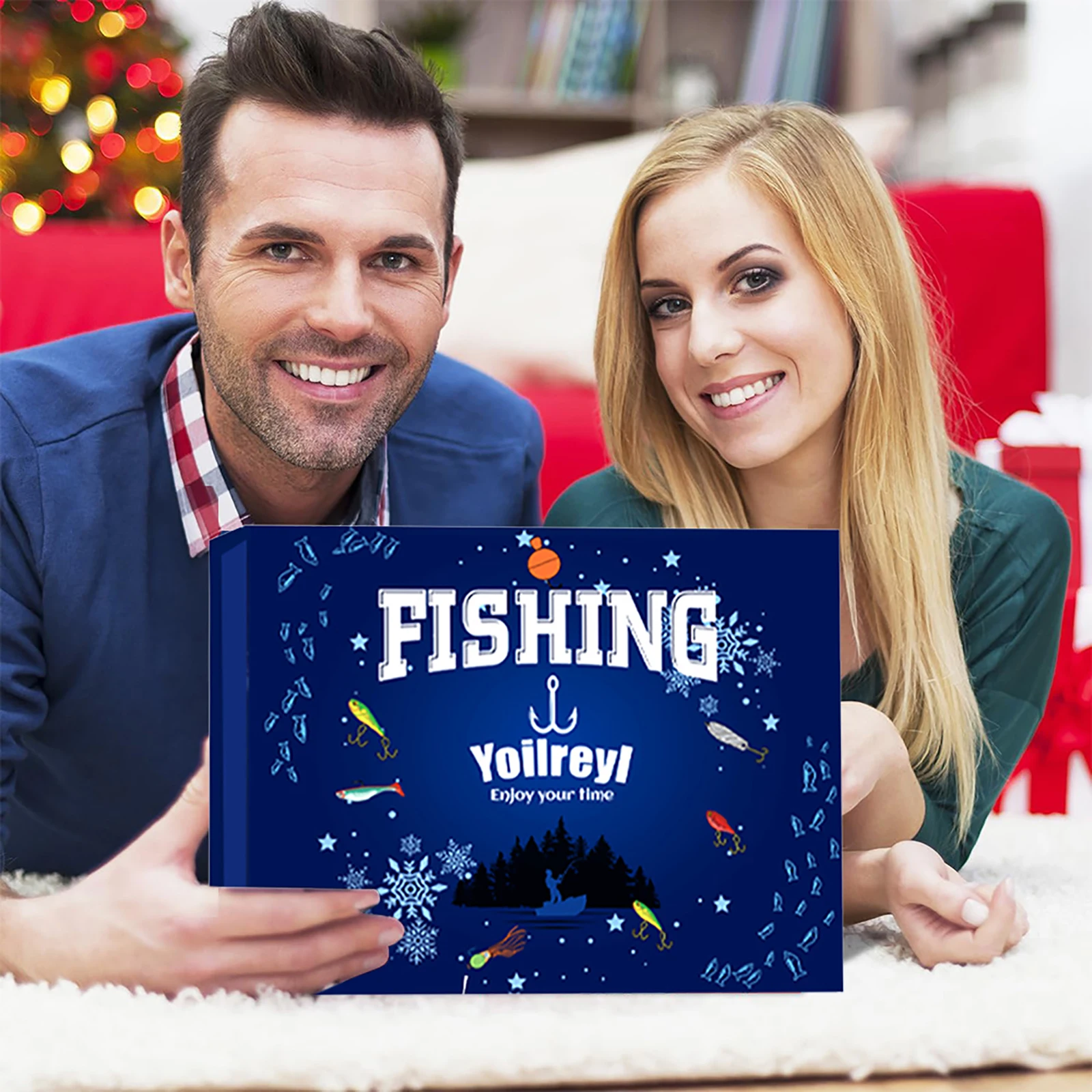 

String Lights Battery Operated with Timer Christmas Arrival Calendar 24 For Fishermen Adults Teenagers Garden Timer Programmable