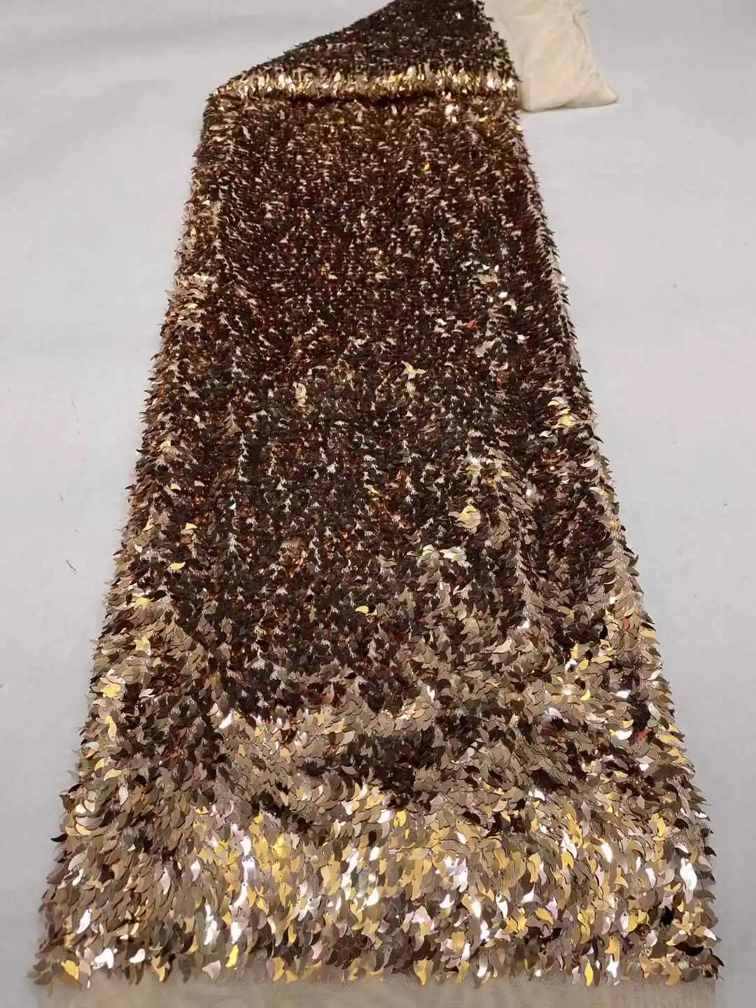 Luxury African Tulle Sequins Lace Fabric 2025 Nigerian Sequins Tulle Mesh Lace Fabric For Sewing Wedding Dress Women DIY Cloth