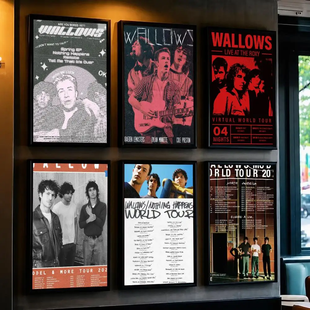 band W-Wallows-S Poster Removable Wall Sticker for Home Cafe Bar Office Interior Decor