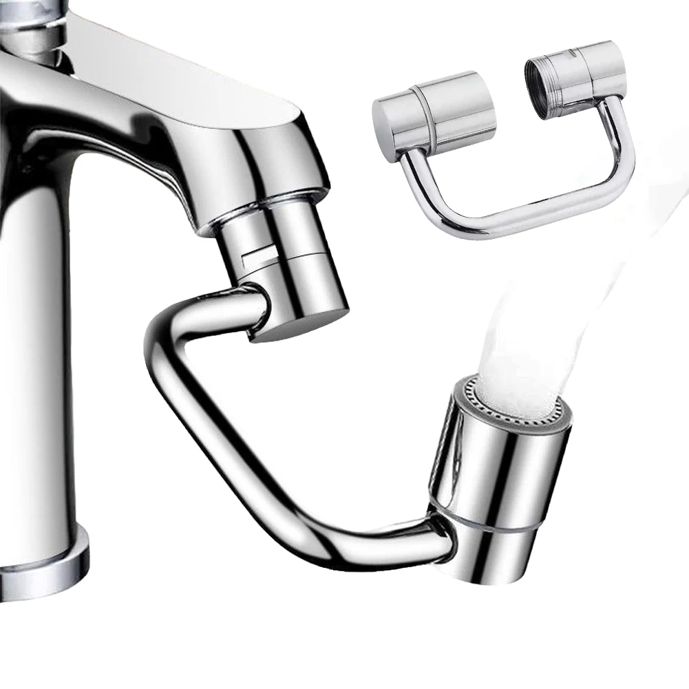Swivel Faucet Extender Stainless Steel Rotating Spray Faucet Water Faucet Extension for Kitchen Bathroom
