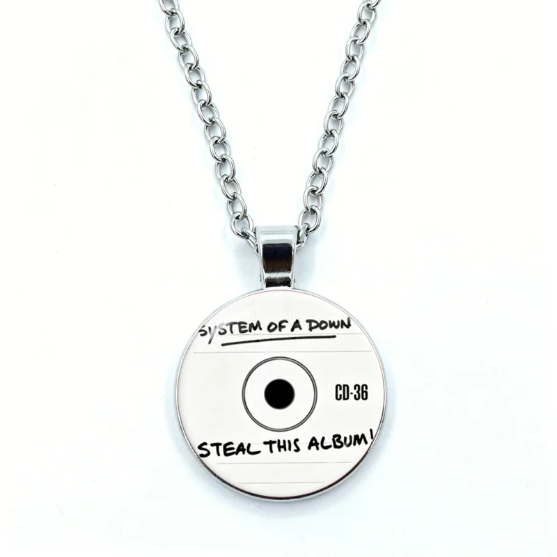 Soad System of A Down Necklace for Women Jewelry Cartoon Cabochon Glass Pendant Fashion Statement Crystal Necklace Wholesale
